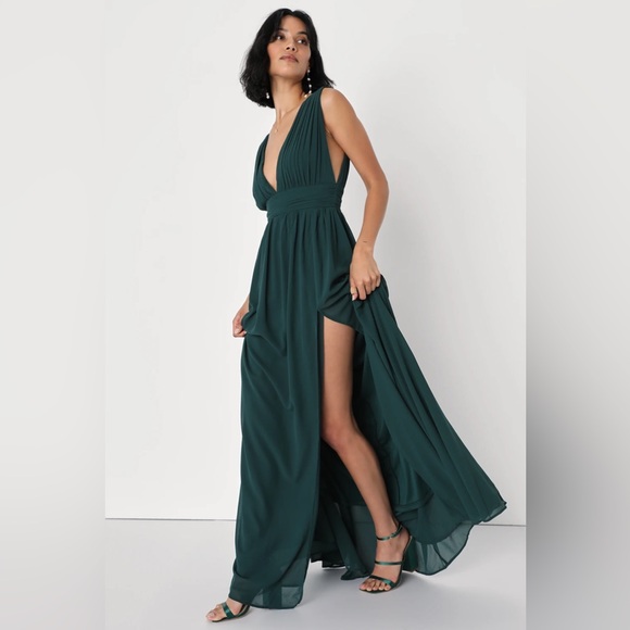 Lulus Heavenly Hues Forest Green Maxi Dress - Picture 2 of 4